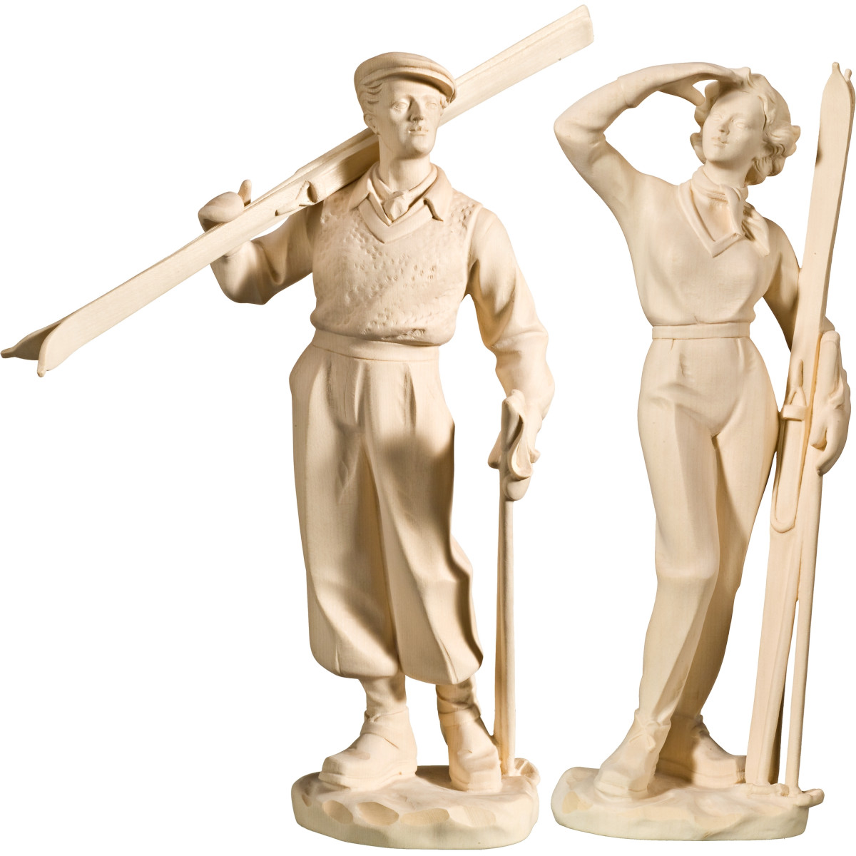 Pareja de esquiadores